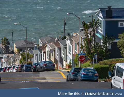 [OC] Bay Area neighborhood looking to the sea