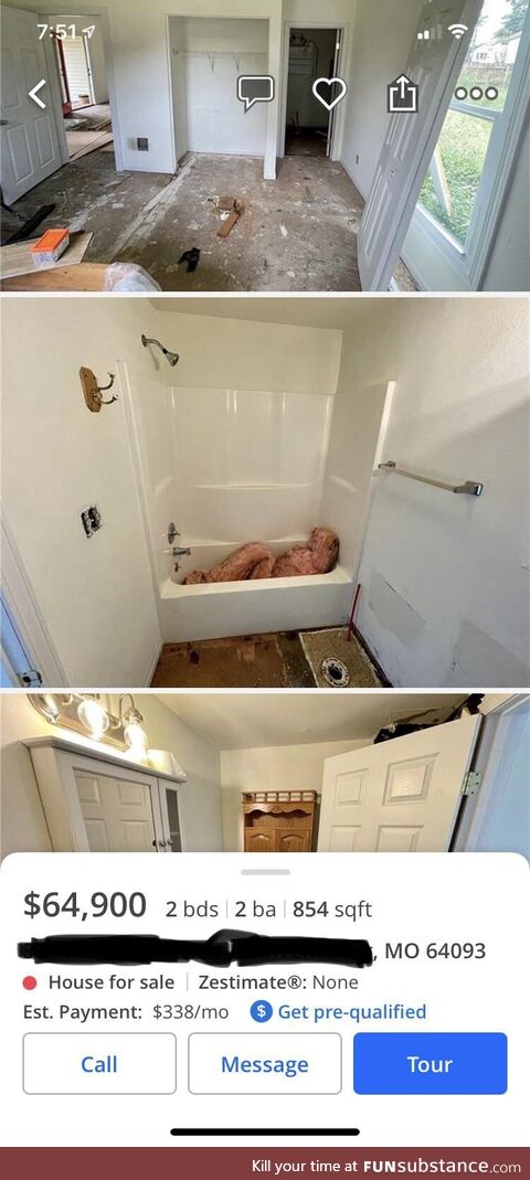 Zillow listing with a dead body in the tub?