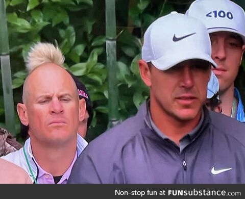 You don't see this hairdoo at the Masters everyday