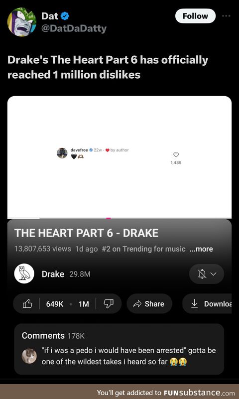 Drake on suicide watch