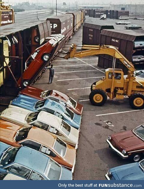 The way cars used to be transported