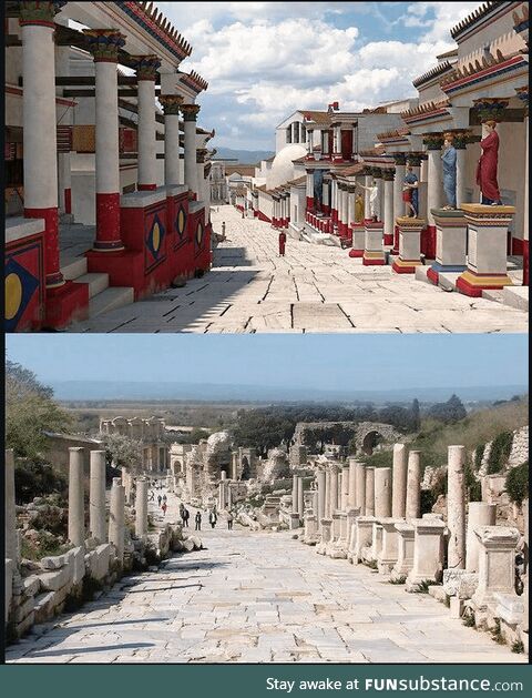 How Curetes street, from Ancient Greece, would have looked