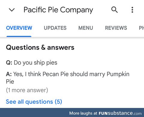 Shipping pies