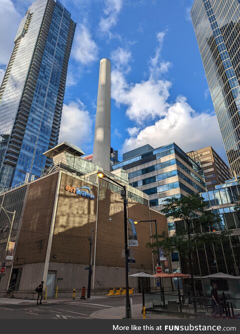 Caught a cool reflection after a pint. Financial District, Toronto