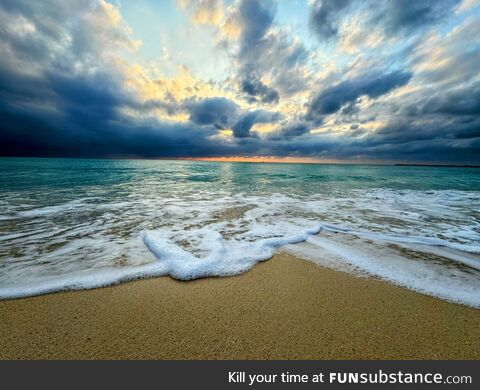 Sunset in Grand Cayman on 7 Mile Beach (that's really only 5.5 miles)