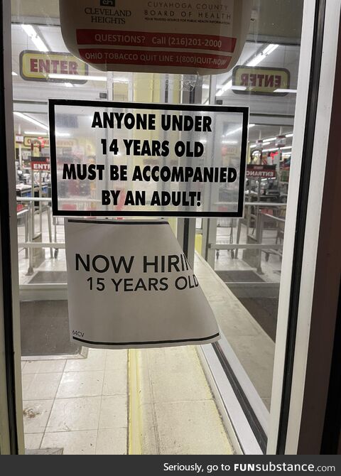 My local corner store where you’re either too young to enter or old enough to apply