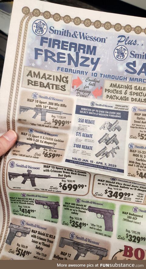 Nothing says "America" like gun ad inserts in the local newspaper