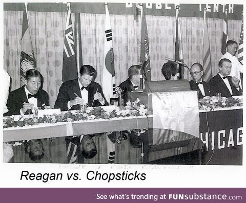 Reagan vs. Chopsticks in Taipei