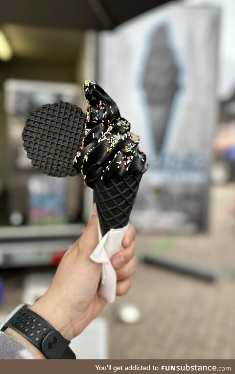 Black mamba ice cream in Germany