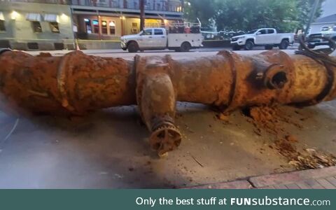 This nearly 100 year old water pipe just replaced in Atlanta, GA