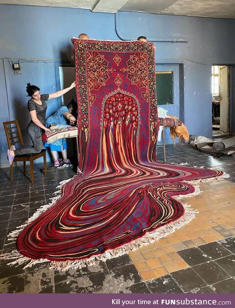 Surreal-looking rug by Faig Ahmed