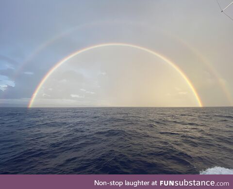 Double rainbow at sea