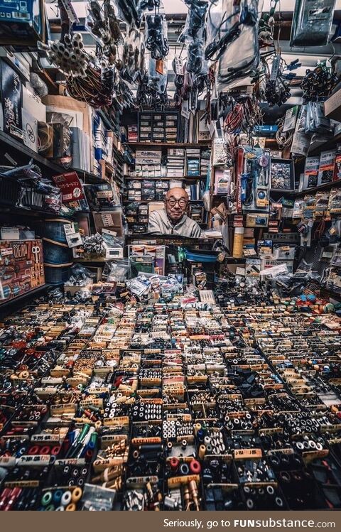 An electronics vendor in Akihabara Radio Center, Japan