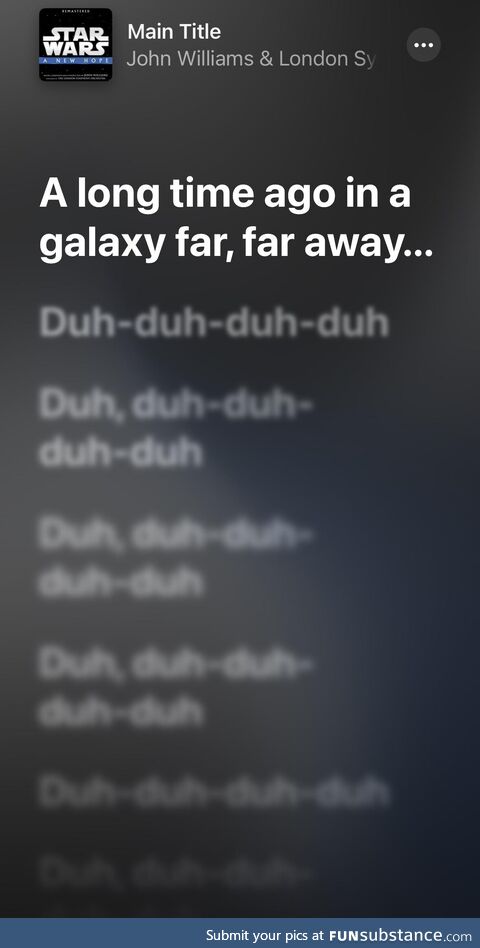 The official lyrics to the main theme from Star Wars on Apple Music