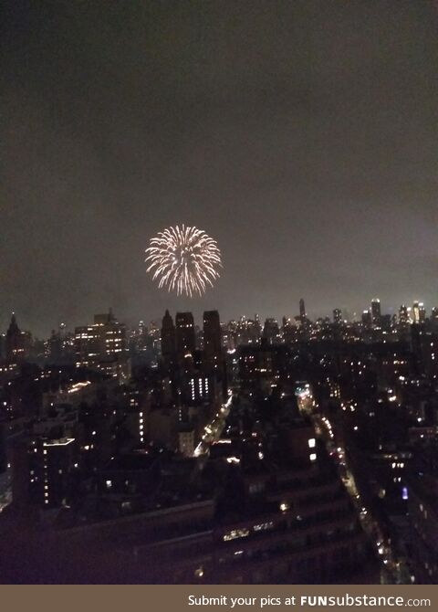 New years fireworks over NYC