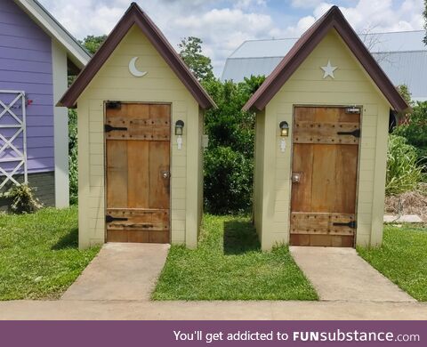 [OC] Modern Outhouses for Men and Women