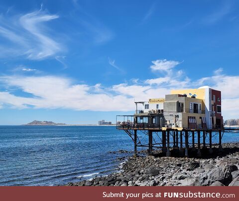 [OC] Restaurant on the rocks. Puerto Peñasco, Mexico