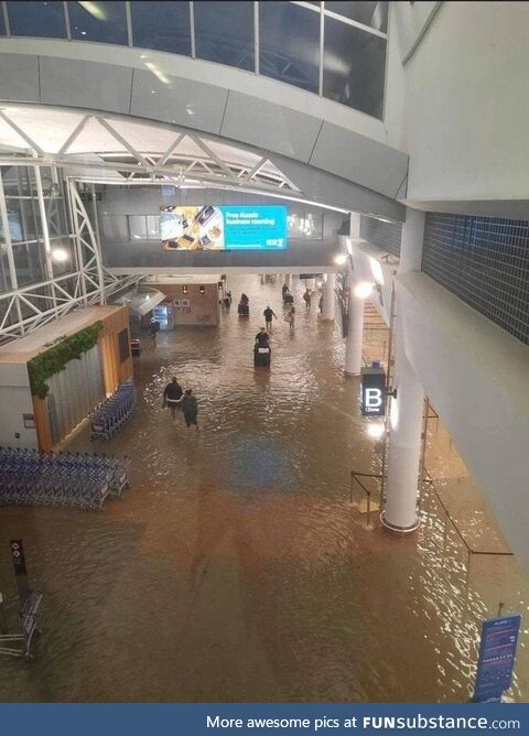 Auckland Airport in New Zealand right now