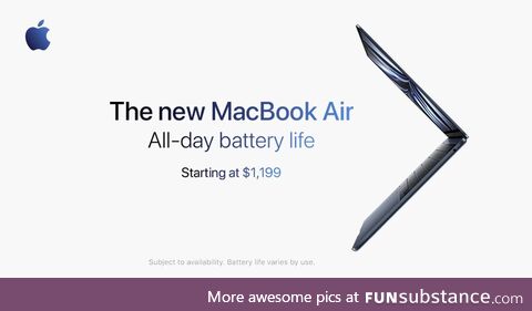 Introducing the new MacBook Air. Supercharged by M2. With impossibly thin design. All-day