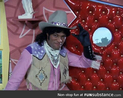 Before he was Morpheus, he was Cowboy Curtis on Pee-Wee’s Playhouse