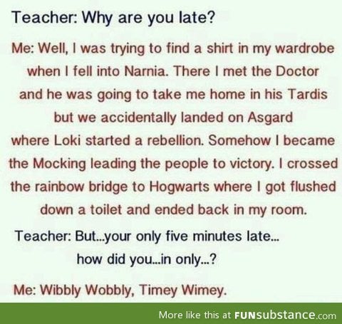 Wibbly wobbly timey wimey