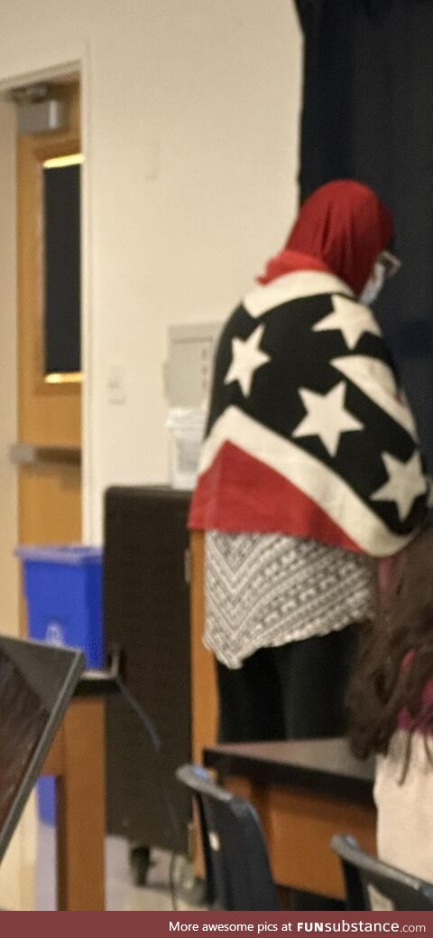 Only in a Texas high school can you find a hijab like that