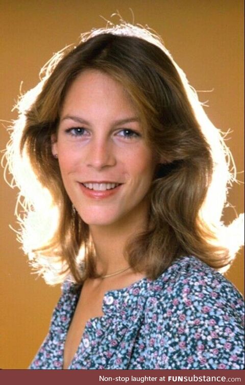 Jamie Lee Curtis in 1977, before she settled on her now iconic hairstyle