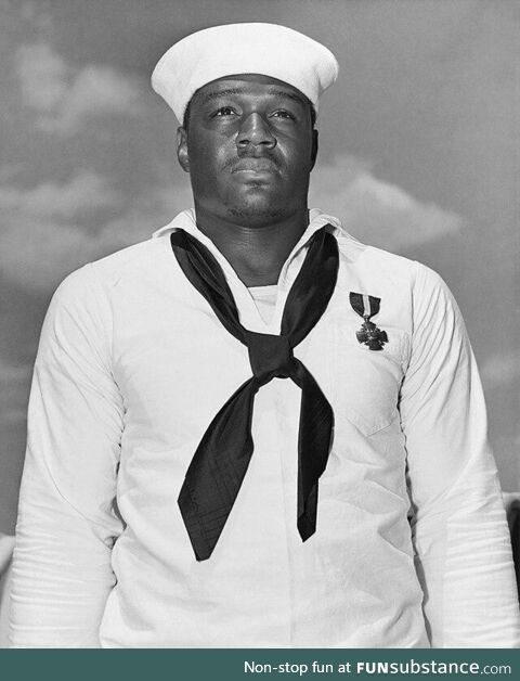 This is Doris Miller, the first Black recipient of the Navy Cross