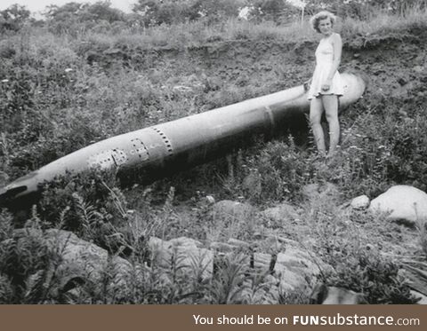 OOPS. A torpedo ends up on the shore of Jamestown, Rhode Island during World War II