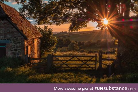 Last night's sunset in Brill, Buckinghamshire, UK