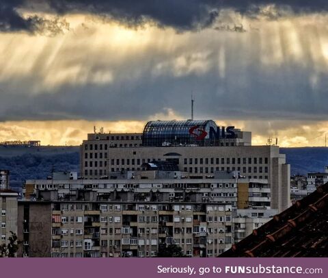 Sky in Novi Sad, Serbia today