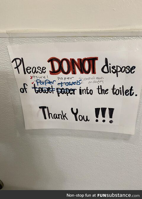 Sign I found in a restaurant bathroom