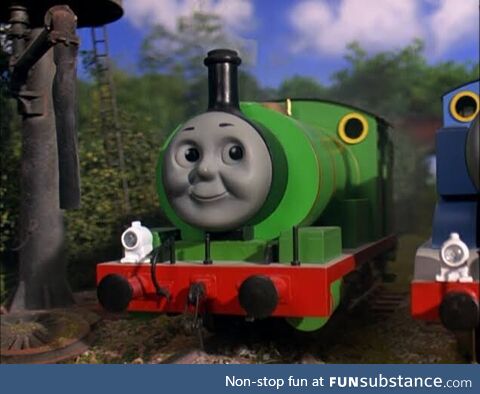 Excuse me, which language has Percy from Thomas the Tank Engine voiced by a female /