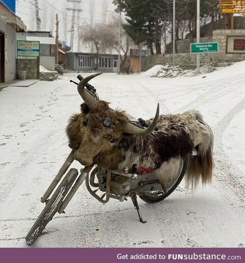 Mountain Yak motorcycle from Hunza, Pakistan