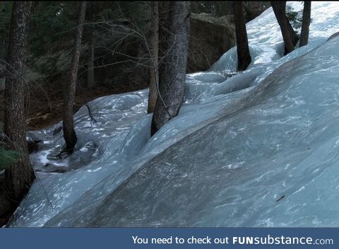 Flash-frozen river (Colorado Springs)