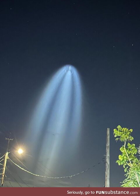 Falcon 9 Launch as seen from Puerto Rico