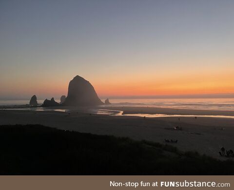 Haystack sunset