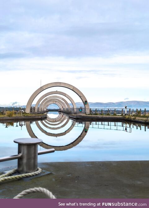 Approaching the Falkirk Wheel, gives me Stargate vibes