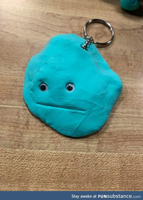 My friends little kid made her this "Pizza" keychain