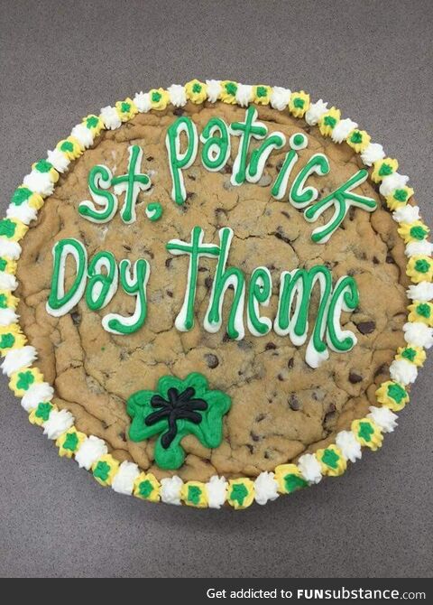 To be fair, it does have a St Patrick's Day theme