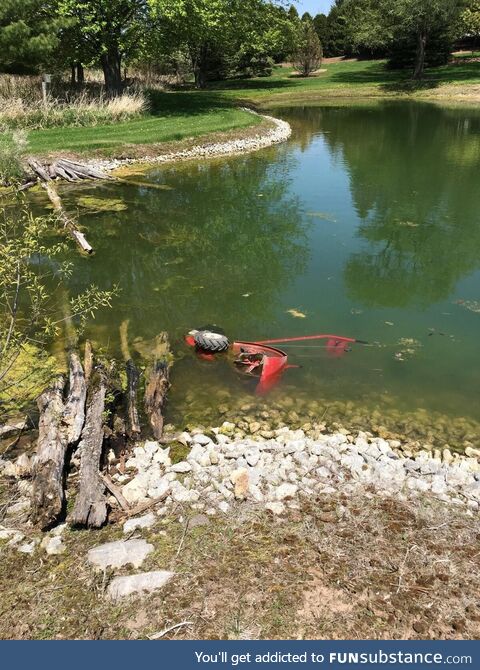 Father was frustrated with the tiller