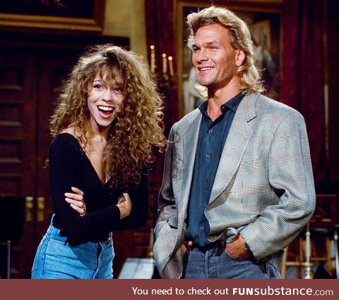 Mariah Carey and Patrick Swayze on Saturday Night Live, 1990