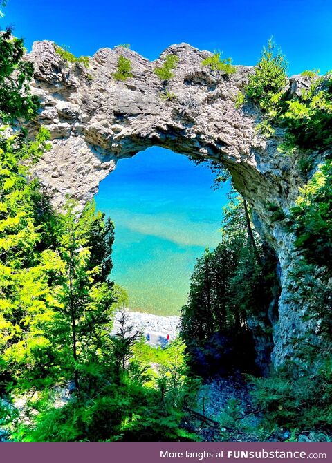 Arch rock, mackinac island
