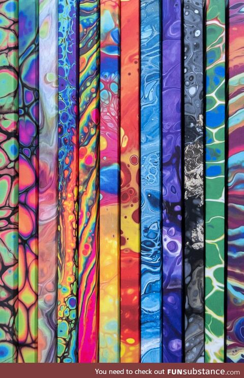Colorful notebook spines