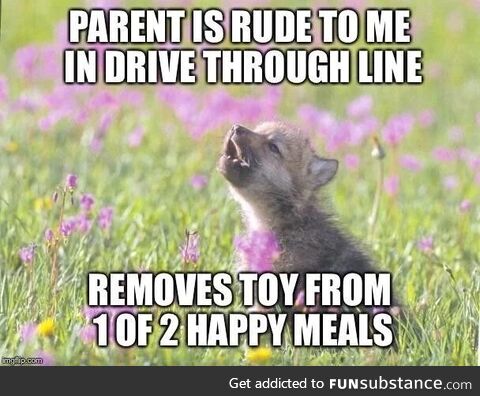 As a fast food employee, we have some power over your ride home