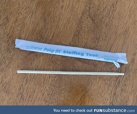 Poly-fit stuffing tool is just a chopstick