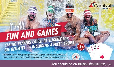 ICYMI: You could be eligible for a FREE* CRUISE when you show us your casino status! Sign