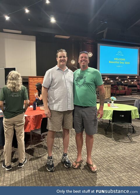 Just met this guy, turns out we both have been going by “Tiny” our whole lives! (7’