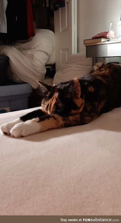She always sleeps like this