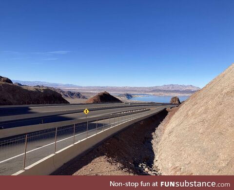 [OC] Lake Meade from the Robert L Mendenhall Scenic Overview